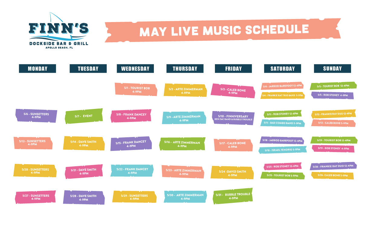 Finn's Live Music May 2024
