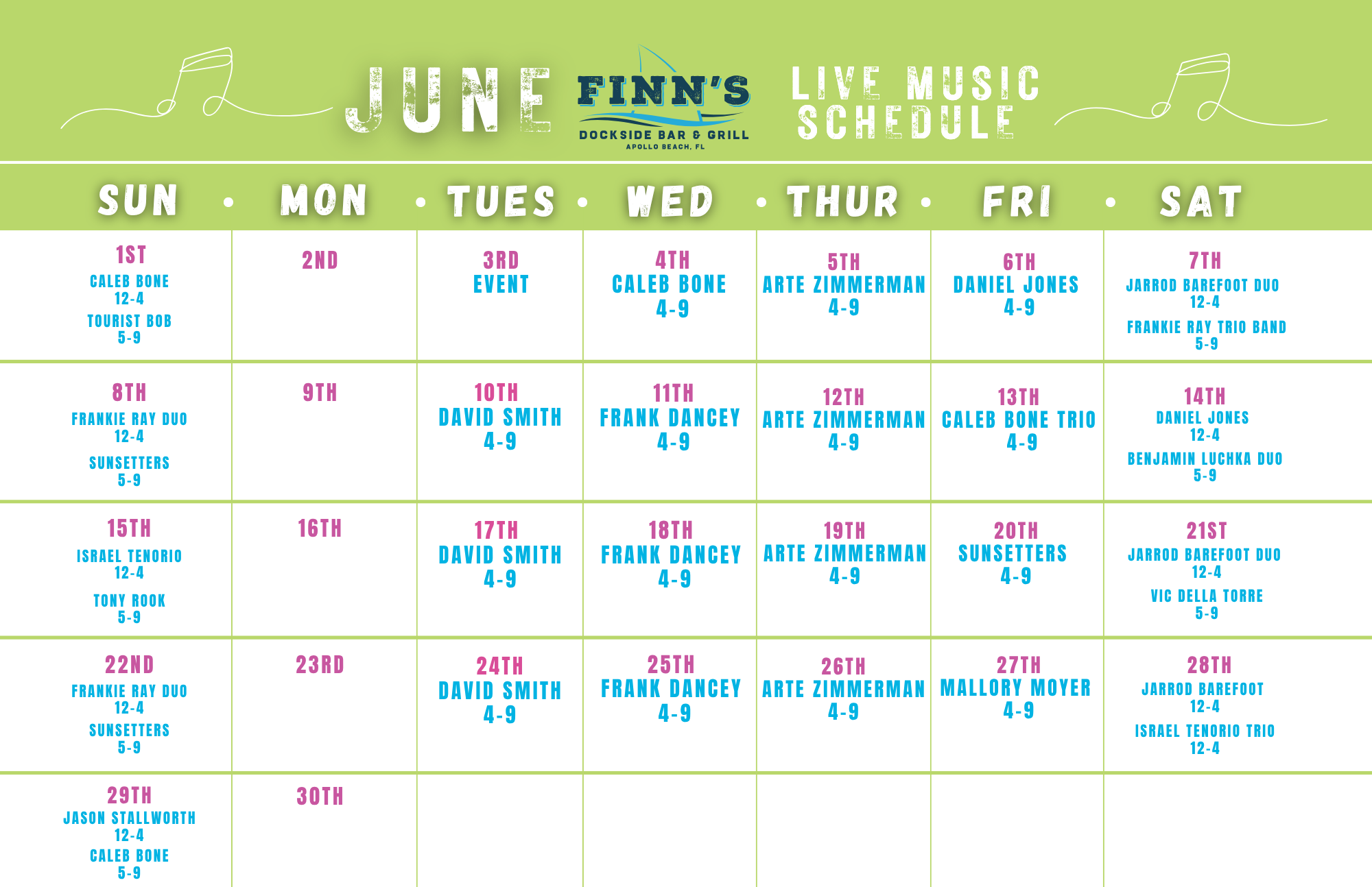 Finn's live band schedule (7)