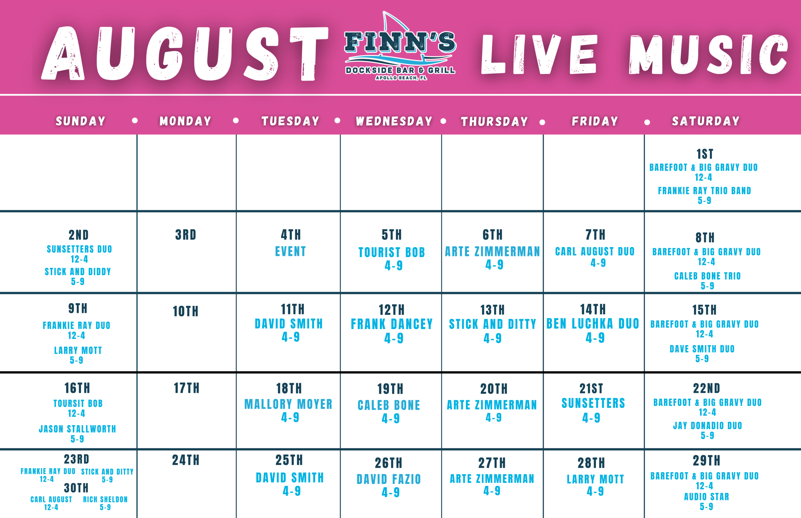 Finn's live band schedule (13)